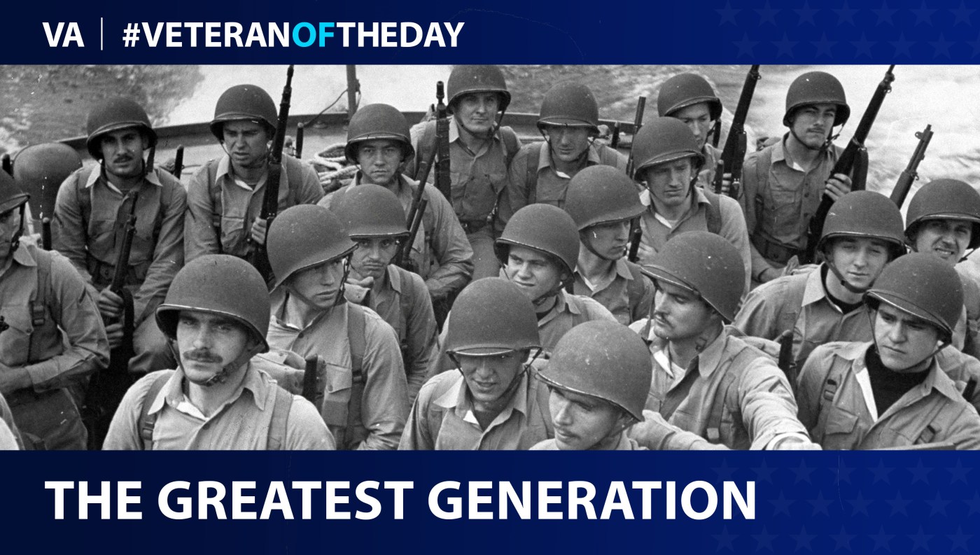 Veteran of the Day graphic for all Veterans of WWII and D-Day.
