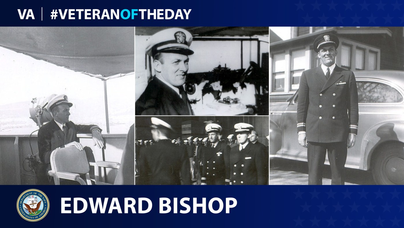 Veteran of the Day graphic for Edward Bishop.