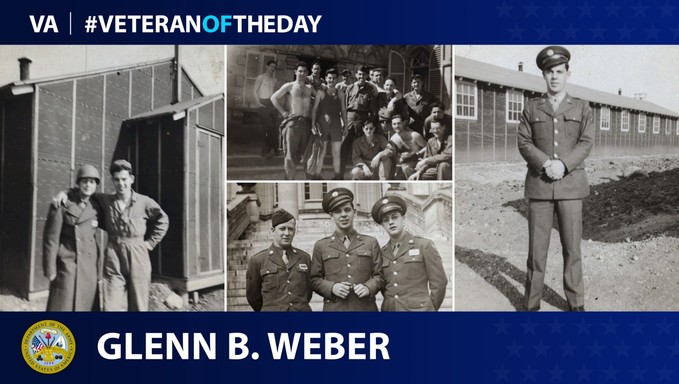 Veteran of the Day graphic for Glenn B Weber