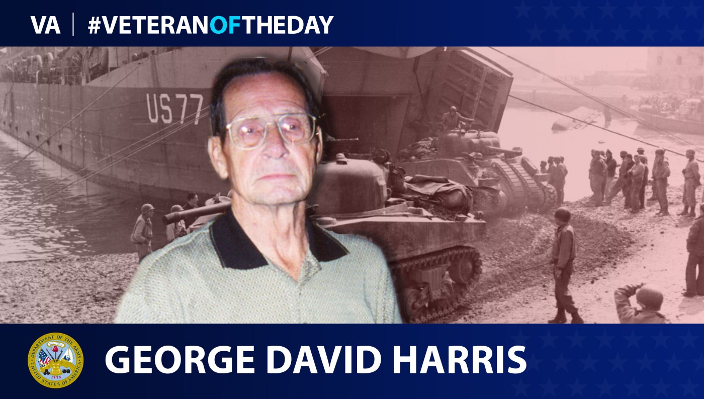 Veteran of the Day graphic for George David Harris.