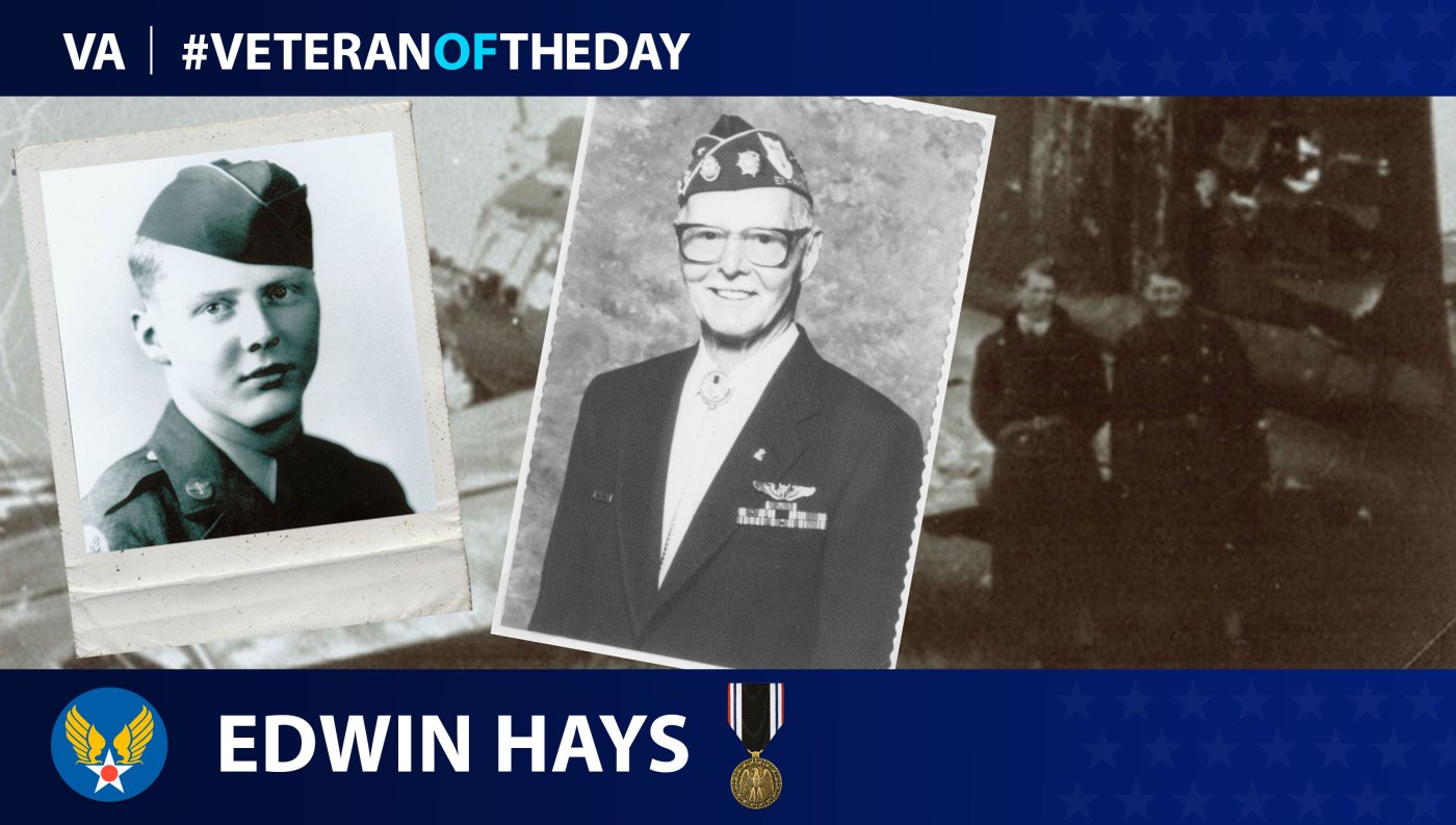 Veteran of the Day graphic for Edwin Hays.