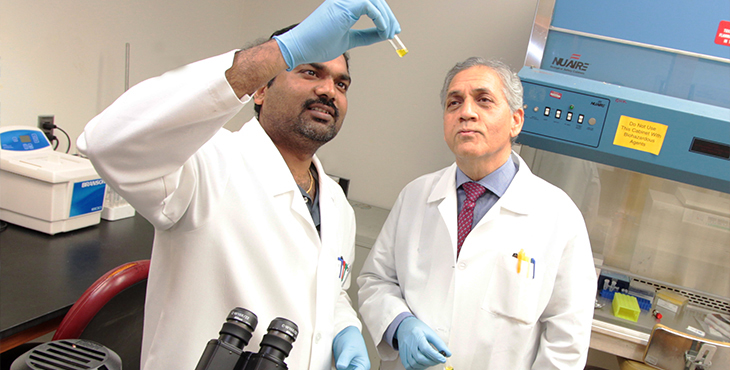 Drs. Rakesh Meka (left) and Kamal Moudgil