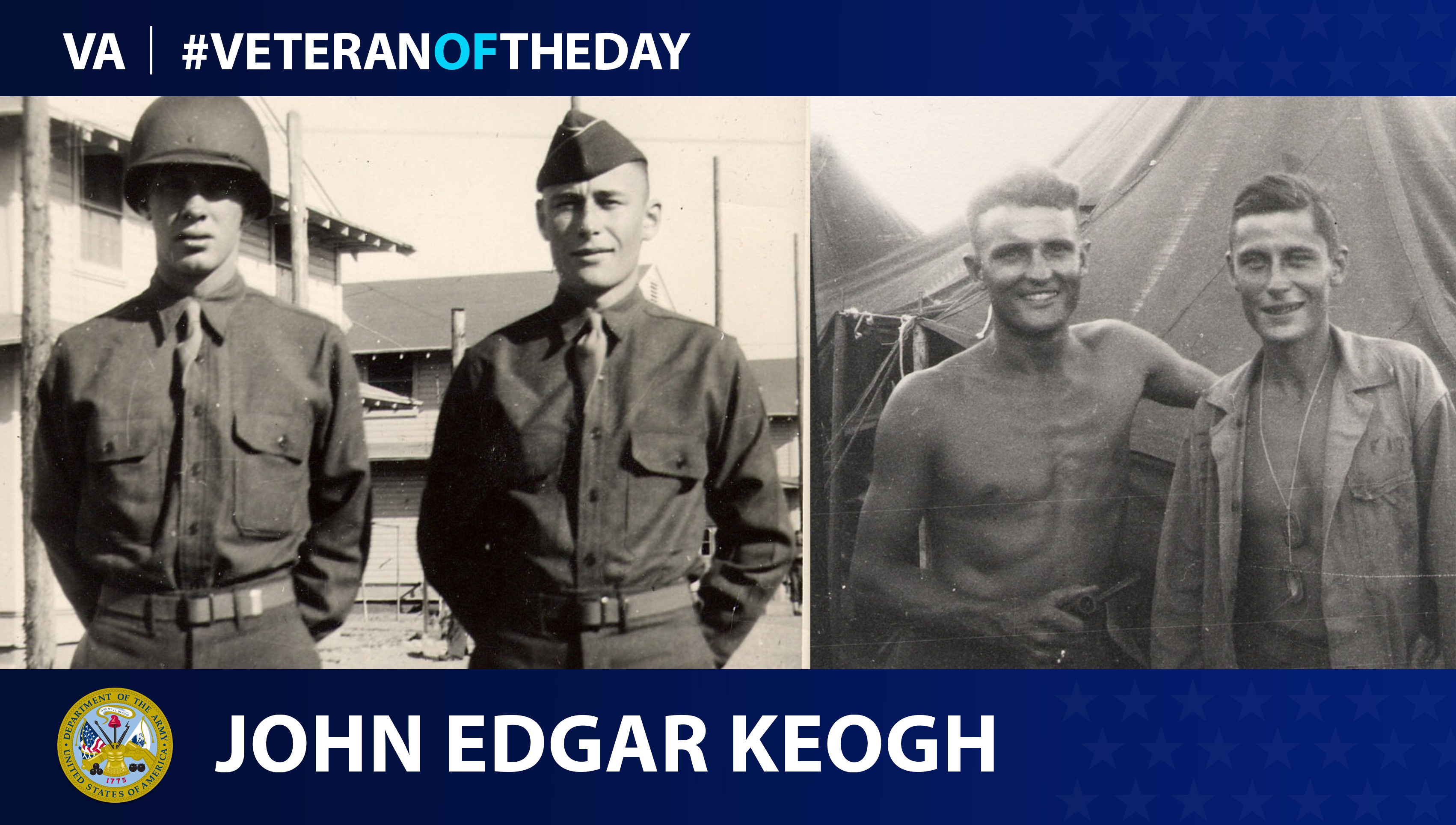 Veteran of the Day graphic for John Edgar Keogh.
