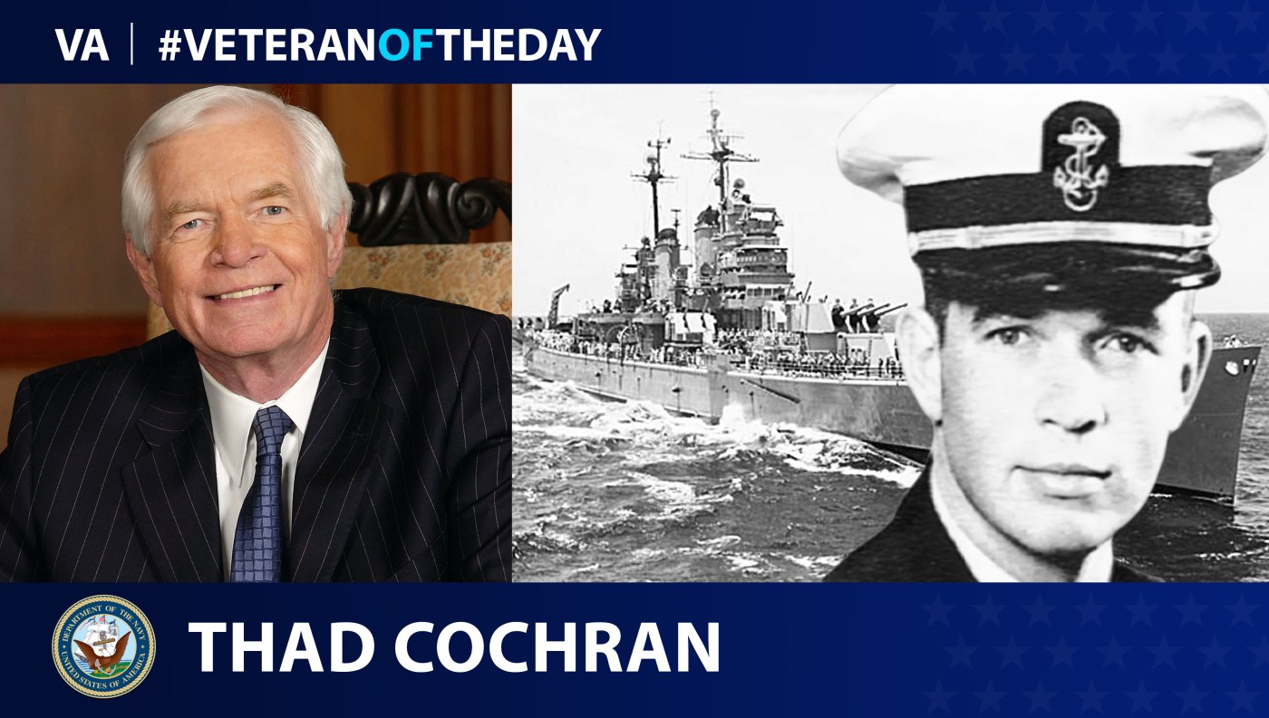 Veteran of the Day graphic for Thad Cochran.