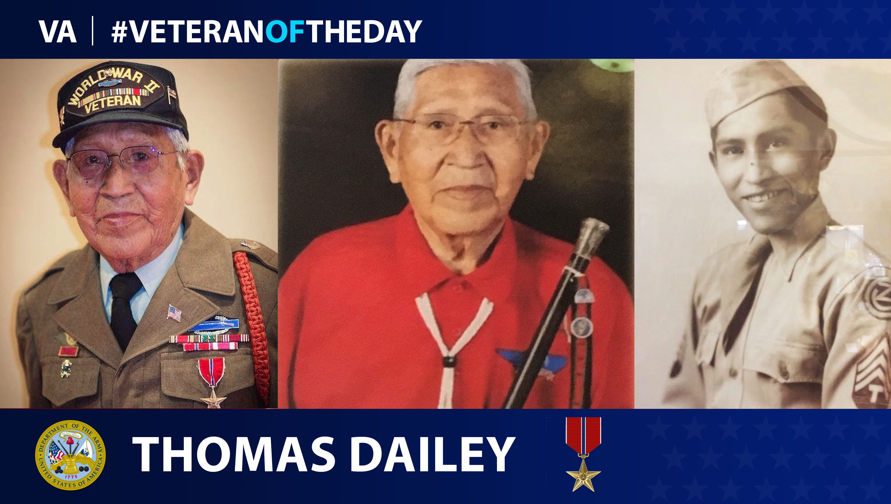 Veteran of the Day graphic for Thomas Dailey.