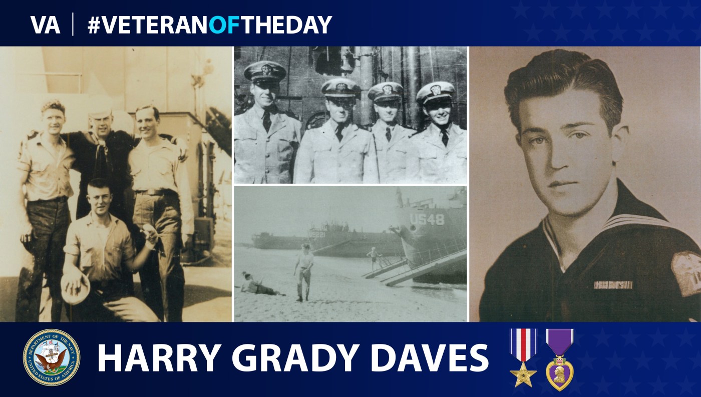 Navy Veteran Harry Grady Daves, Jr., served during WWII.
