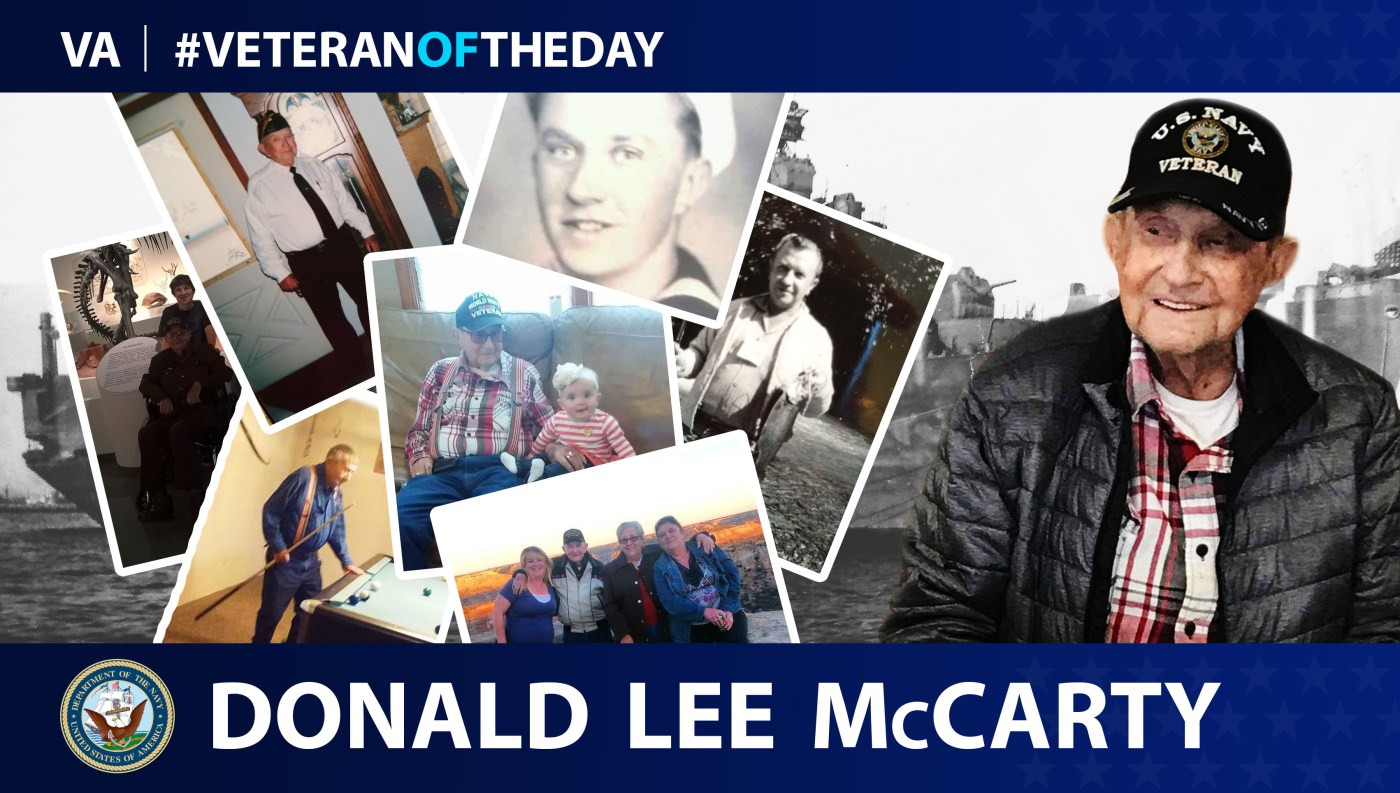 Donald McCarty is today's Veteran of the Day.