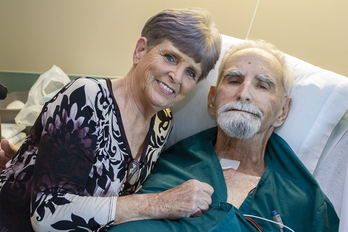 Paul and Shirley at the VA hospital.