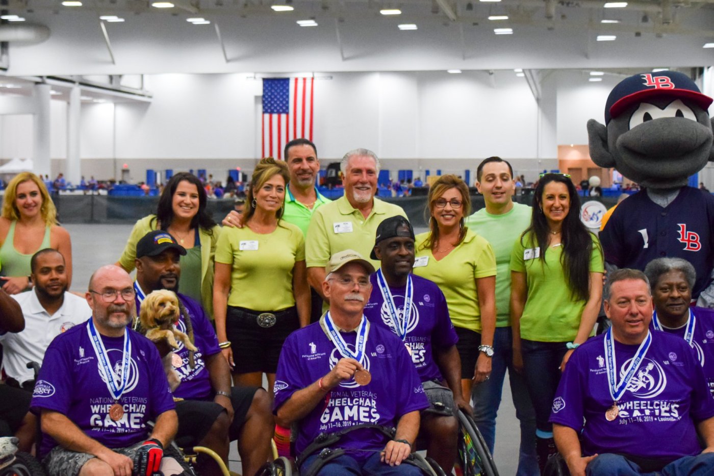 DeGasperis family with Veteran Athletes at the National Veterans Wheelchair Games