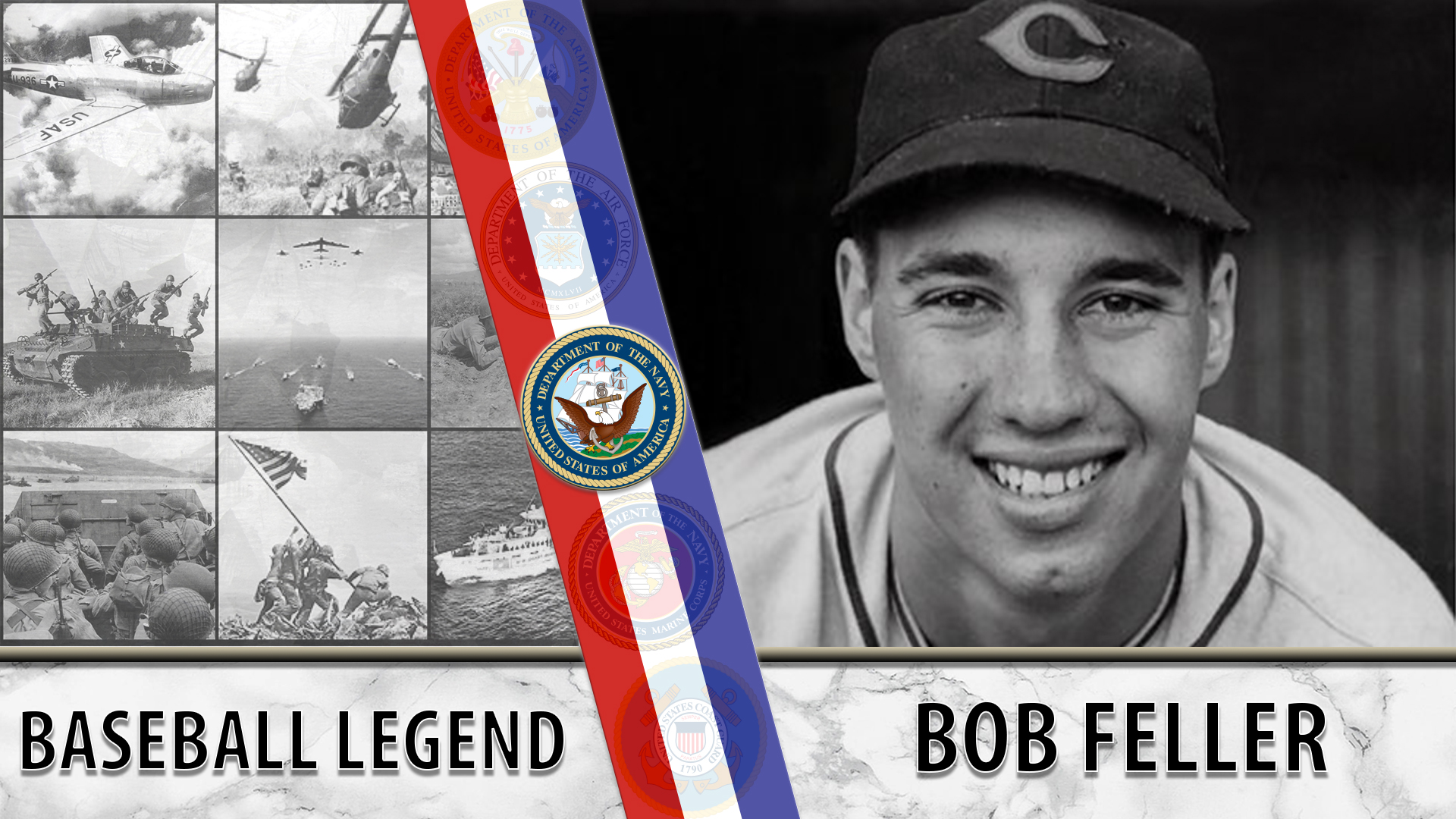 Bob Feller was a legend on the baseball diamond--and in the Navy.