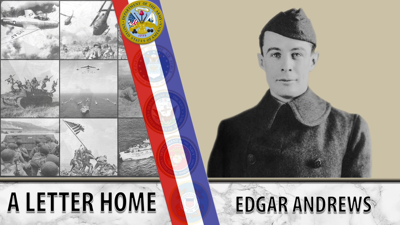Edgar Andrews wrote many letters home from the Western Front.