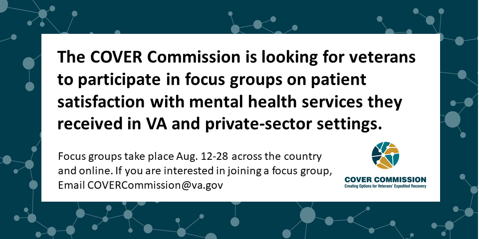 COVER Commission wants to hear from you about your mental health care experiences.