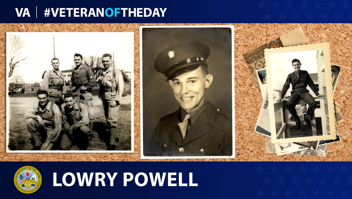 Lowry Powell is today's Veteran of the Day.