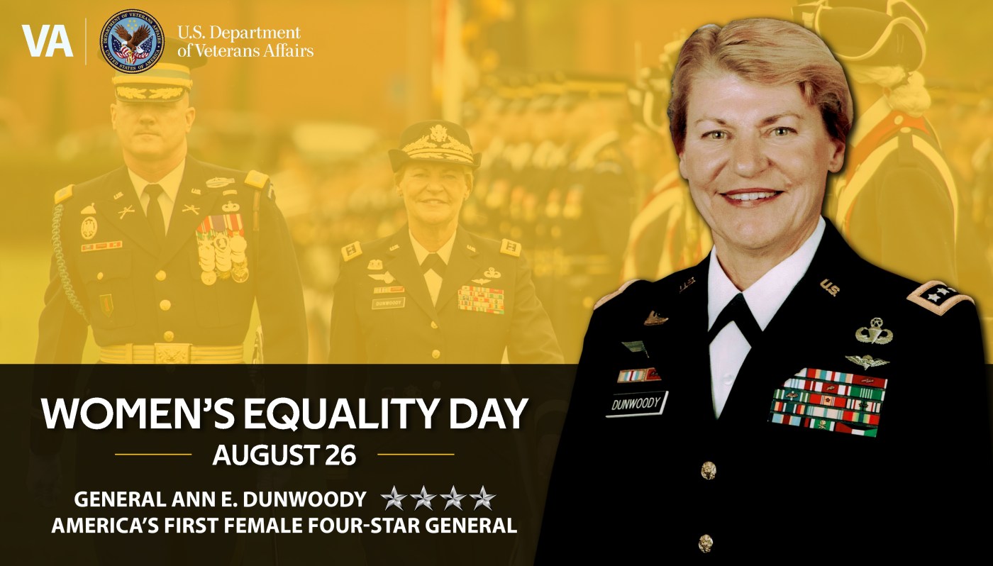 Recognizing the first female four-star general on Women’s Equality Day