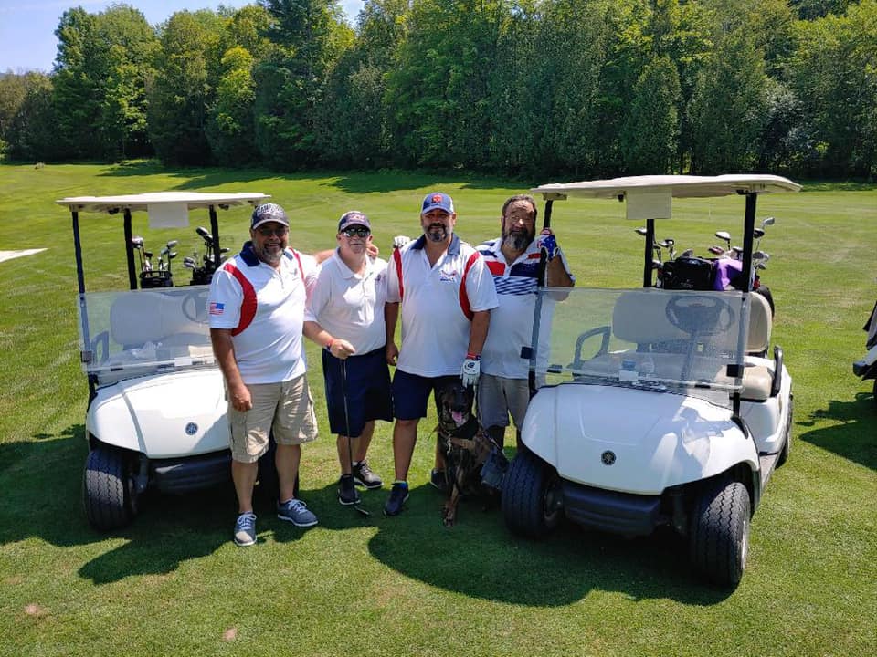 Shannon Blake and golfers at the TEE Tournament