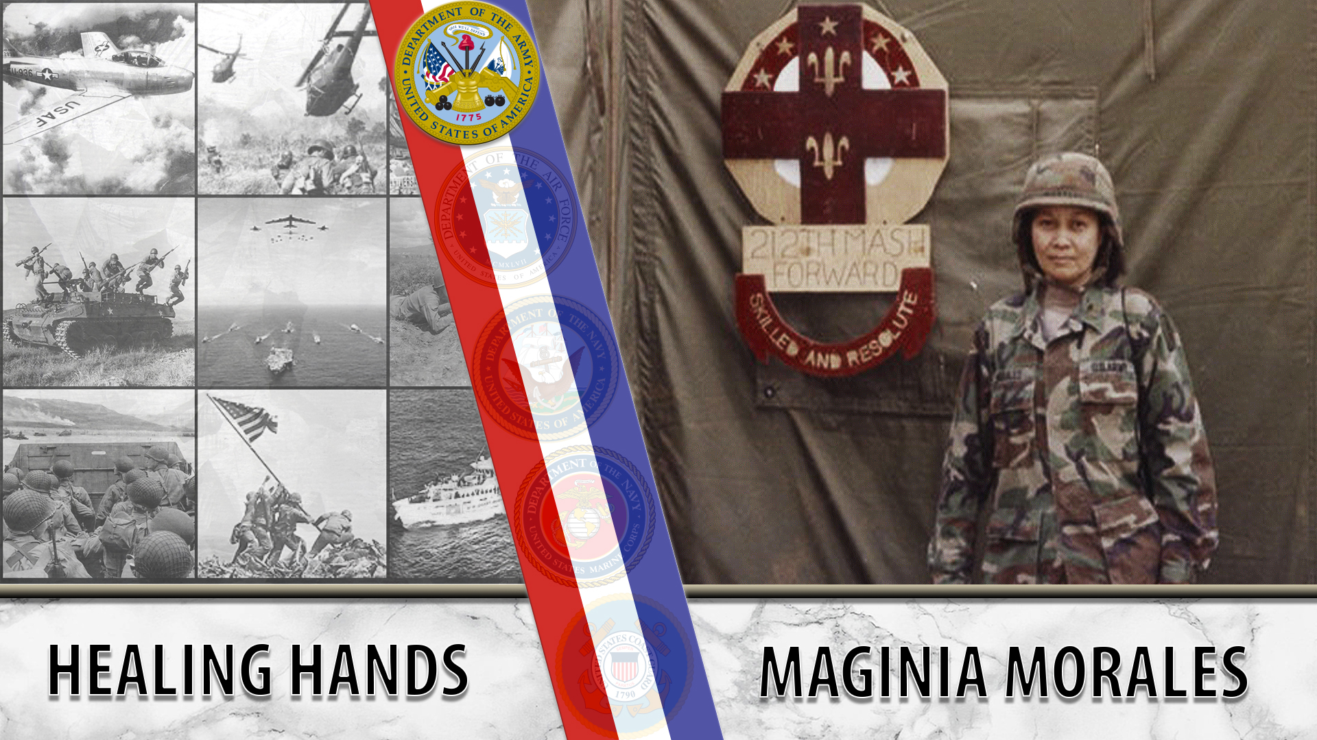 Maginia Morales left her family in the Philippines to come to America for a better life. As a nurse, she enlisted in the Army National Guard, then became an active Army nurse officer.