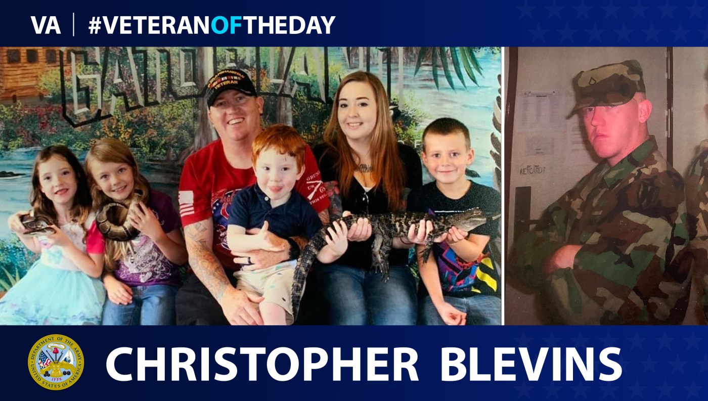 Army Veteran Christopher Blevins is today's Veteran of the Day.