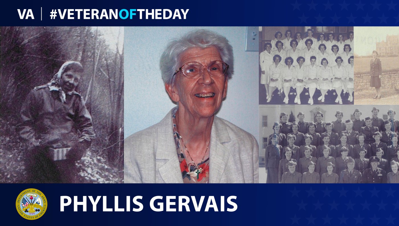 Army Veteran Phyllis M. Gervais is today's Veteran of the Day.