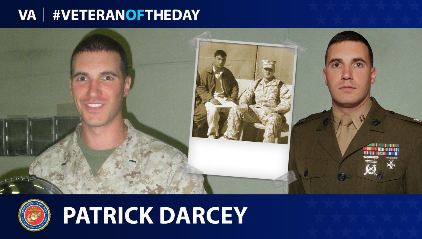 Marine Veteran Patrick Darcey is today's Veteran of the Day.