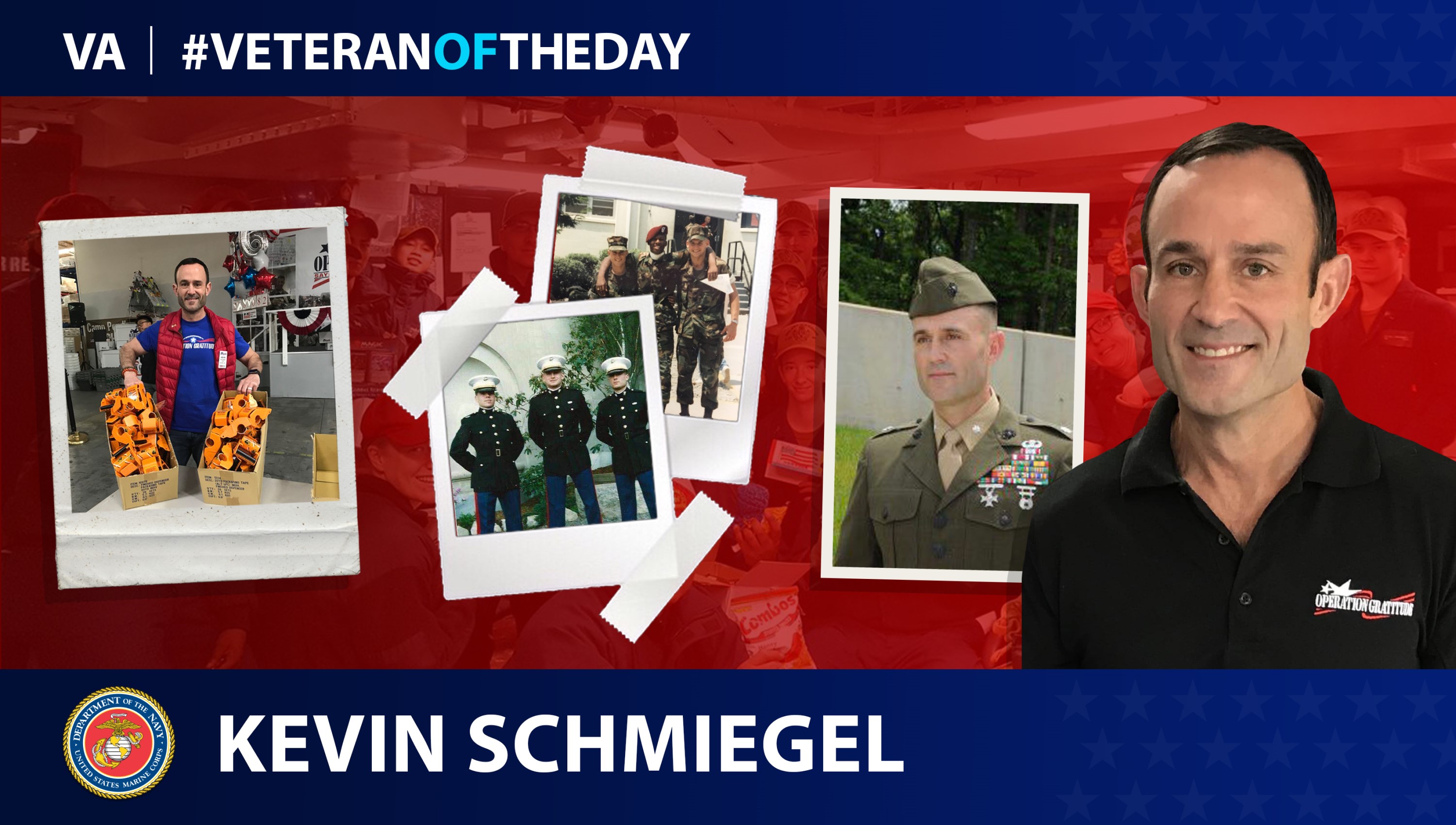 Marine Corps Veteran Kevin Schmiegel is today’s Veteran of the Day.