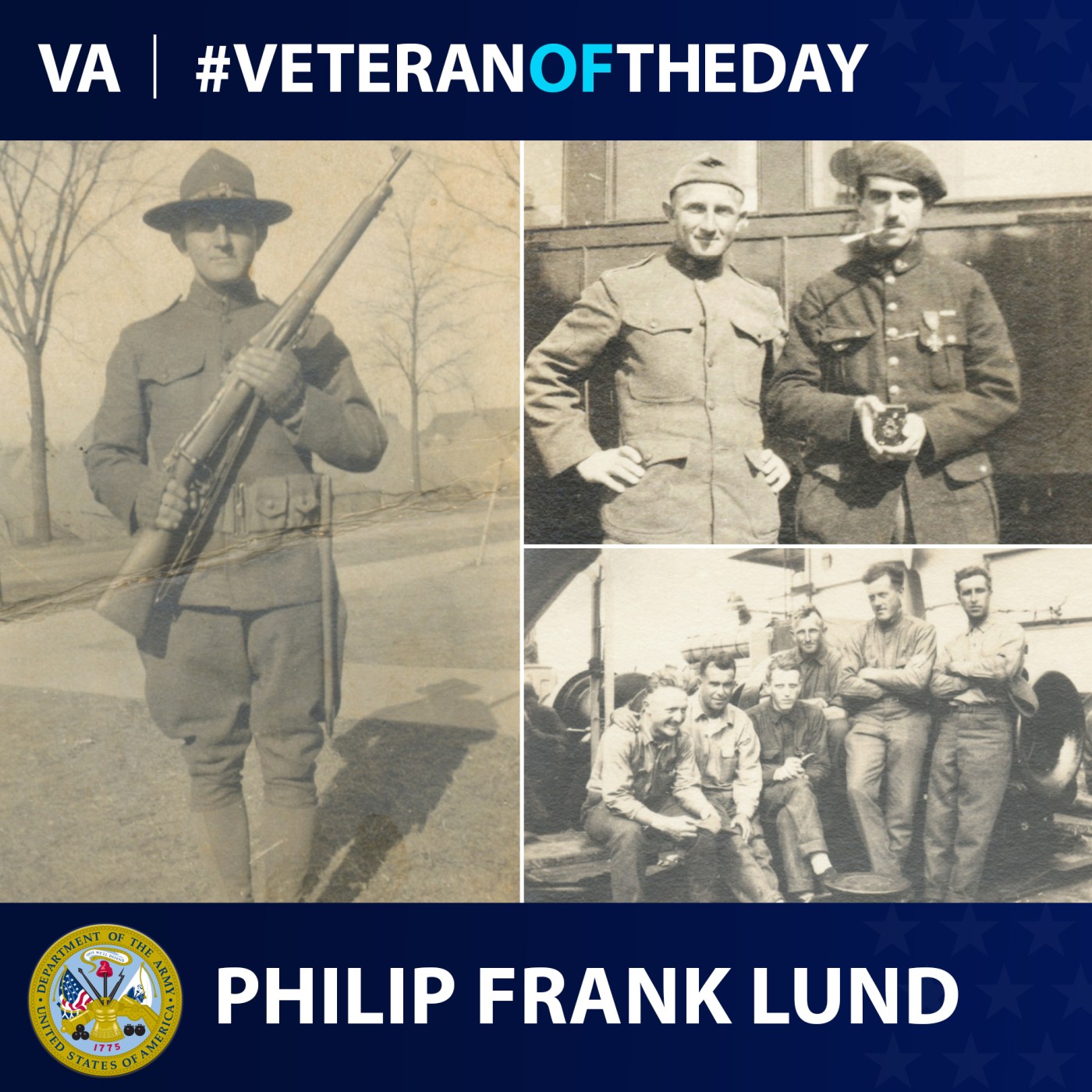 Army Veteran Philip Frank Lund is today's Veteran of the Day.