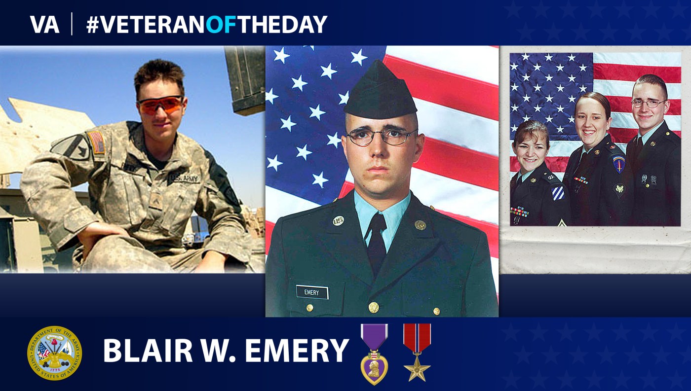 Army Veteran Blair William Emery is today's Veteran of the Day.