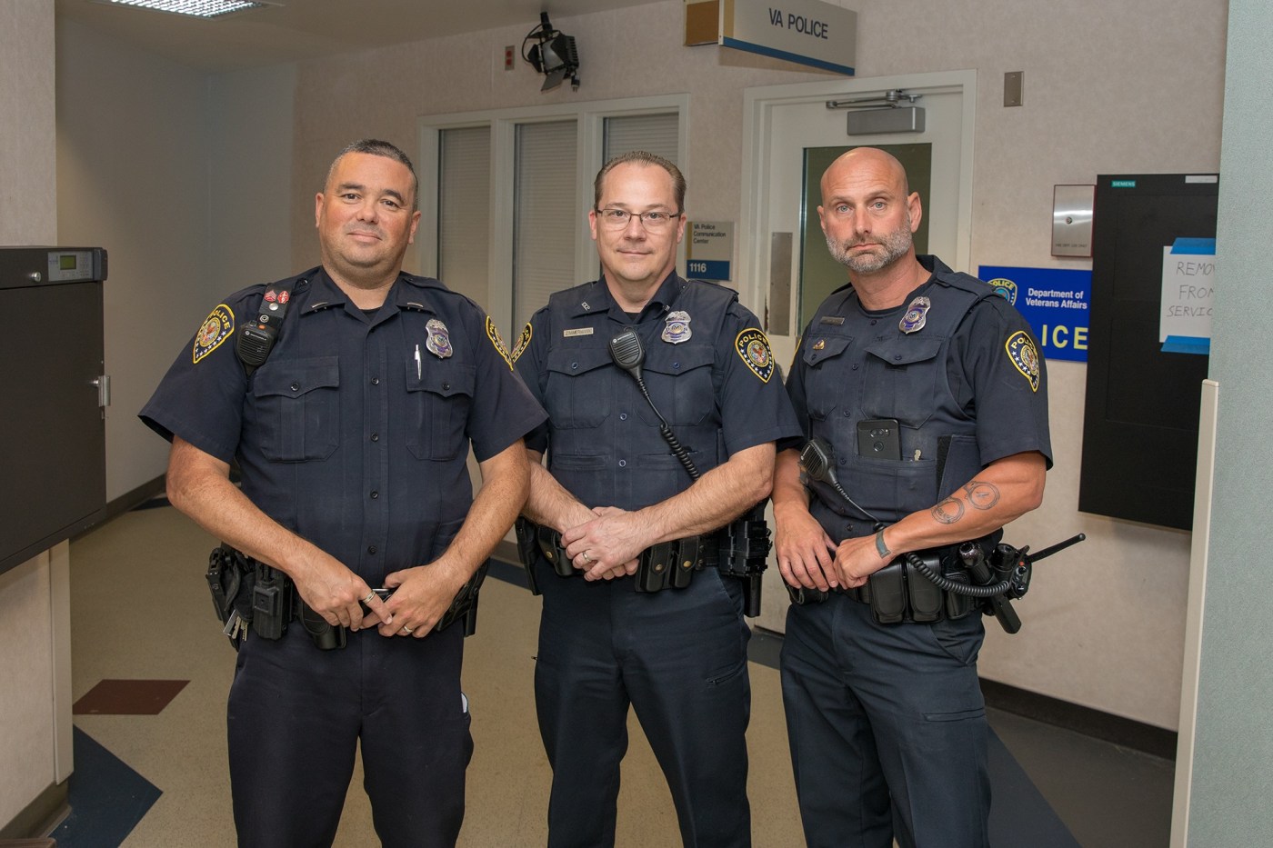 Milwaukee VA Police Officers (left to right) Joseph Tripp, Christopher Zimmermann and Glenn Stritchko