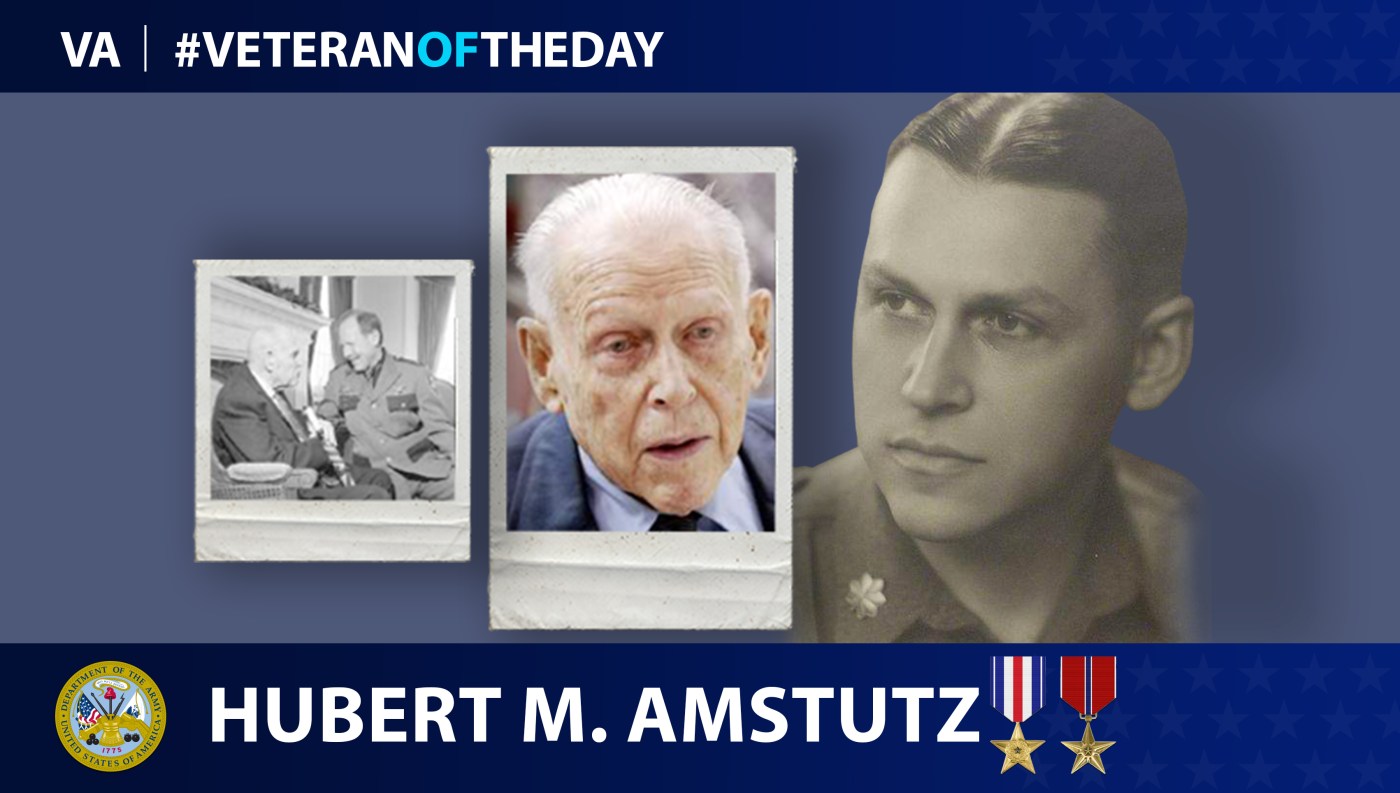 Army Veteran Hubert Menno Amstutz is today's Veteran of the Day.