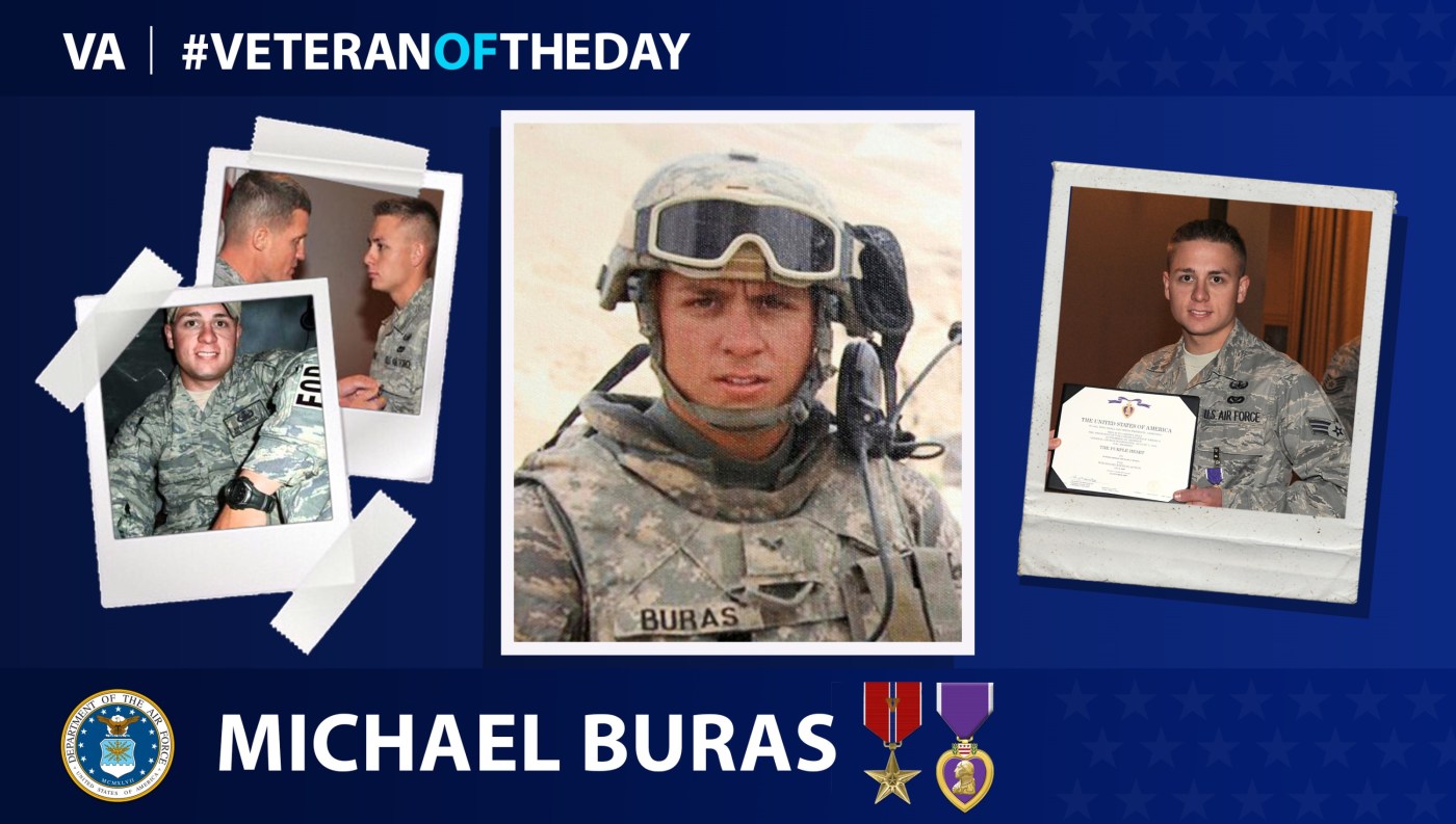 Air Force Veteran Michael Buras is today's Veteran of the Day.