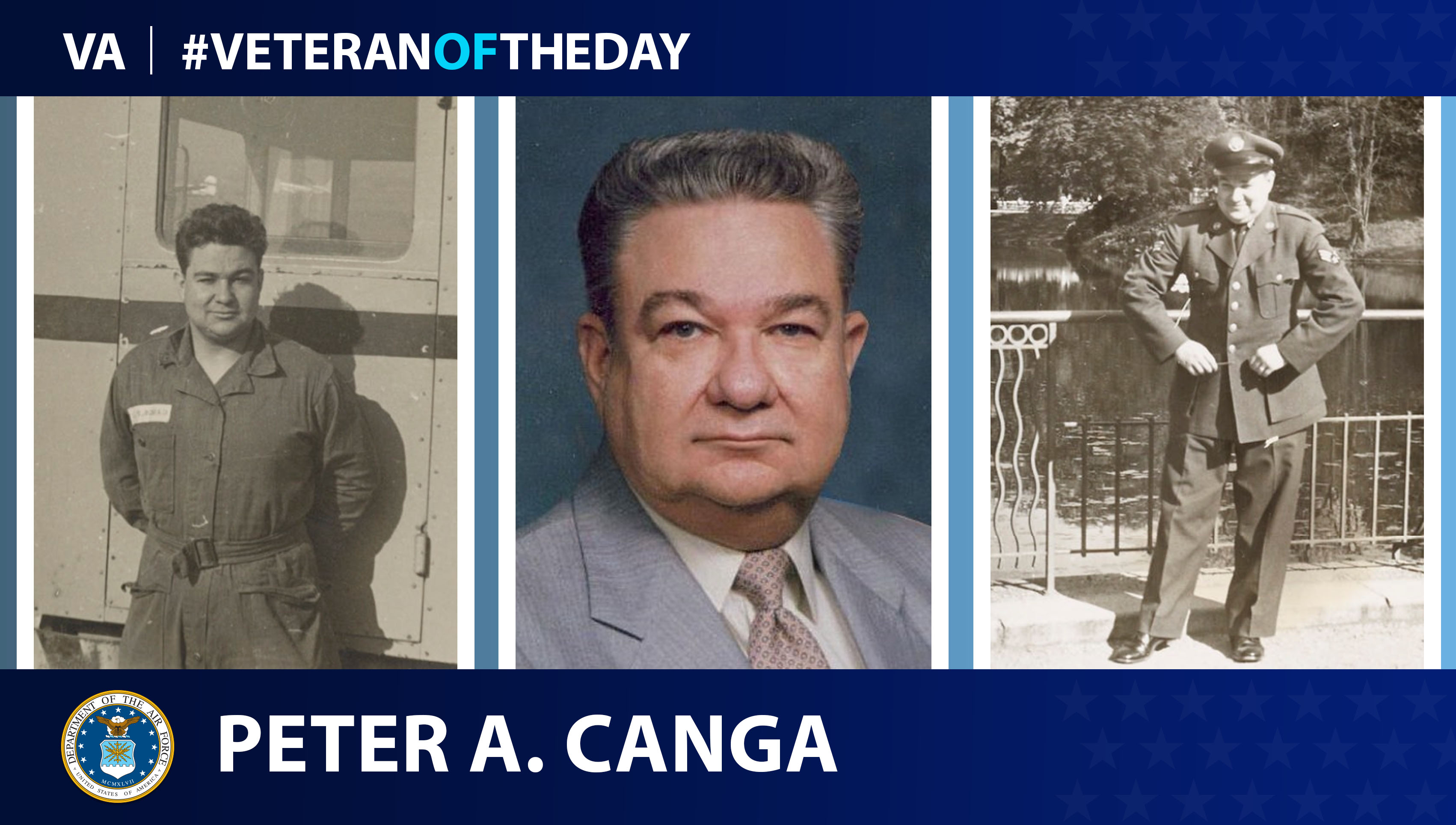 Air Force Veteran Peter Canga is today's Veteran of the Day.