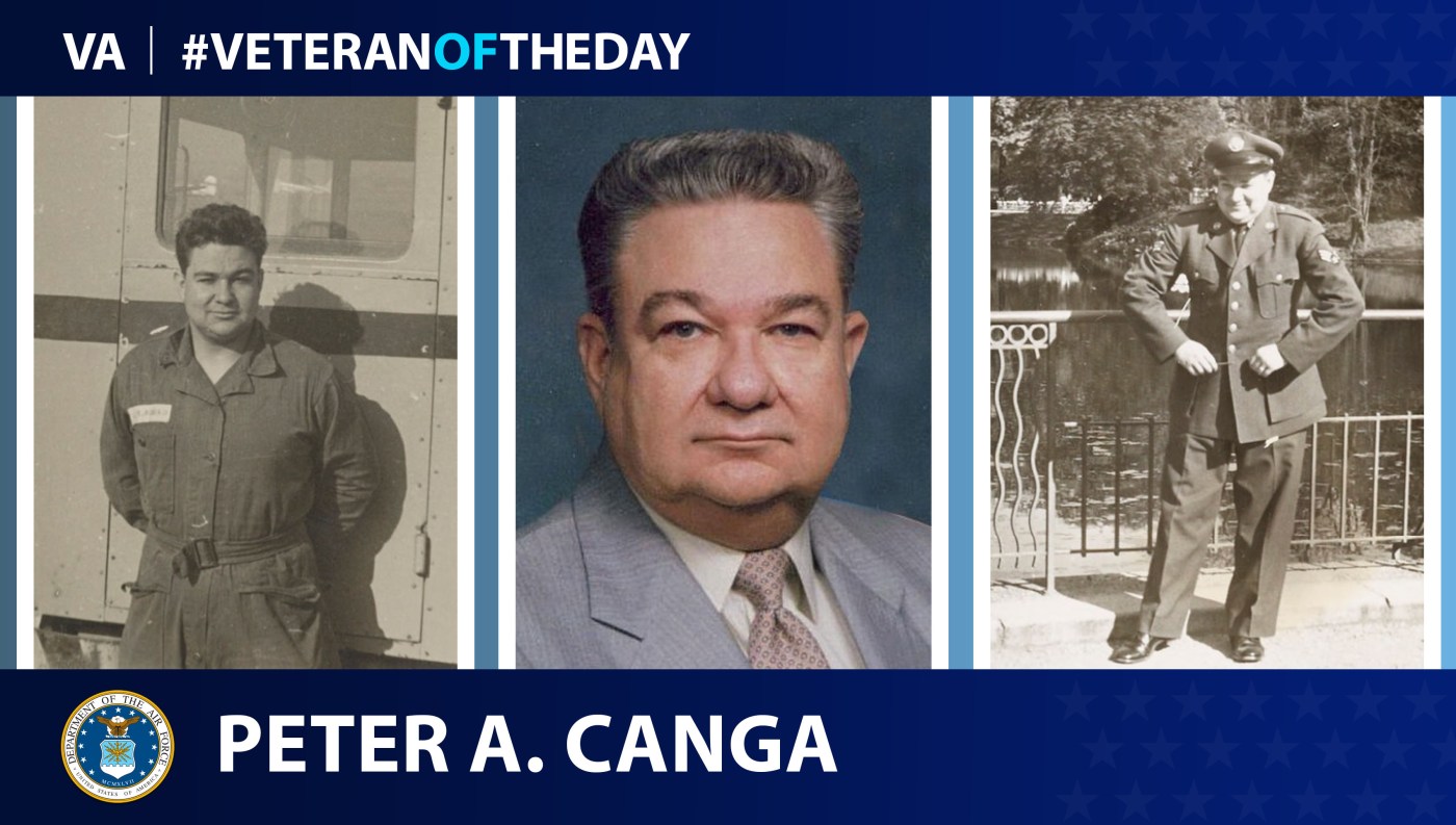 Air Force Veteran Peter Canga is today's Veteran of the Day.