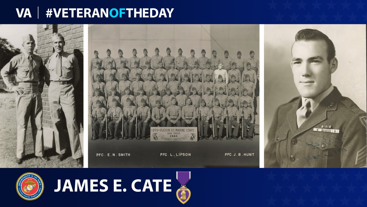 Marine Veteran James Cate is today's Veteran of the Day.