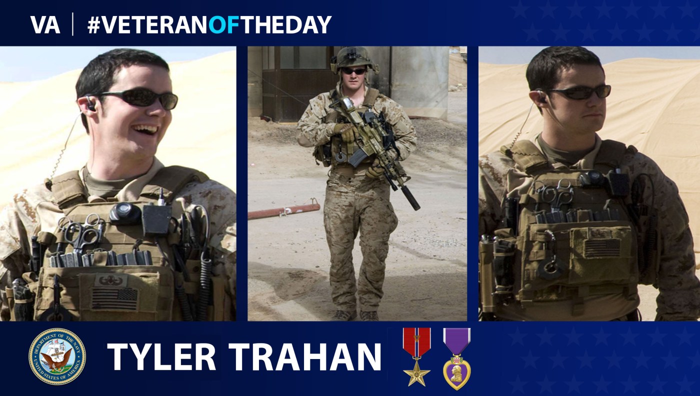 Navy Veteran Tyler Trahan is today's Veteran of the Day.