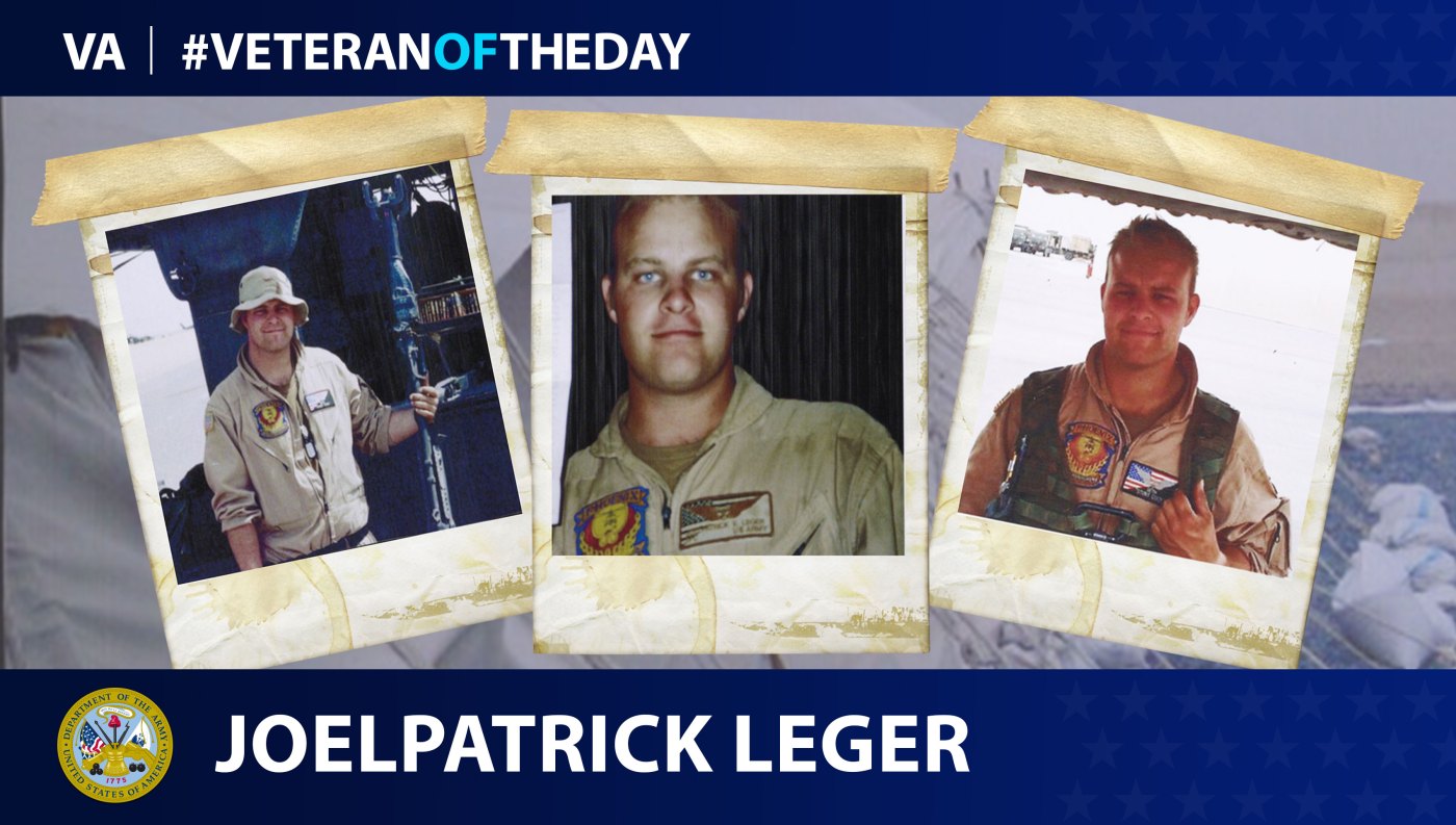 Army Veteran Joelpatrick Victor Leger is today's Veteran of the Day.