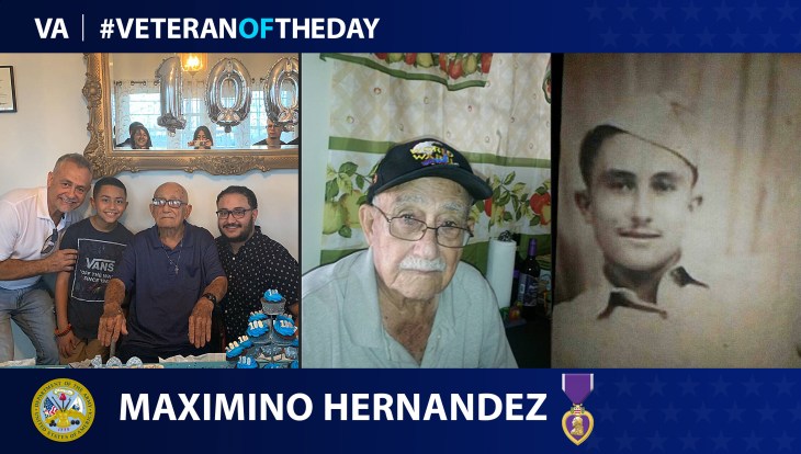 Army Veteran Maximino Hernandez is today's Veteran of the Day.