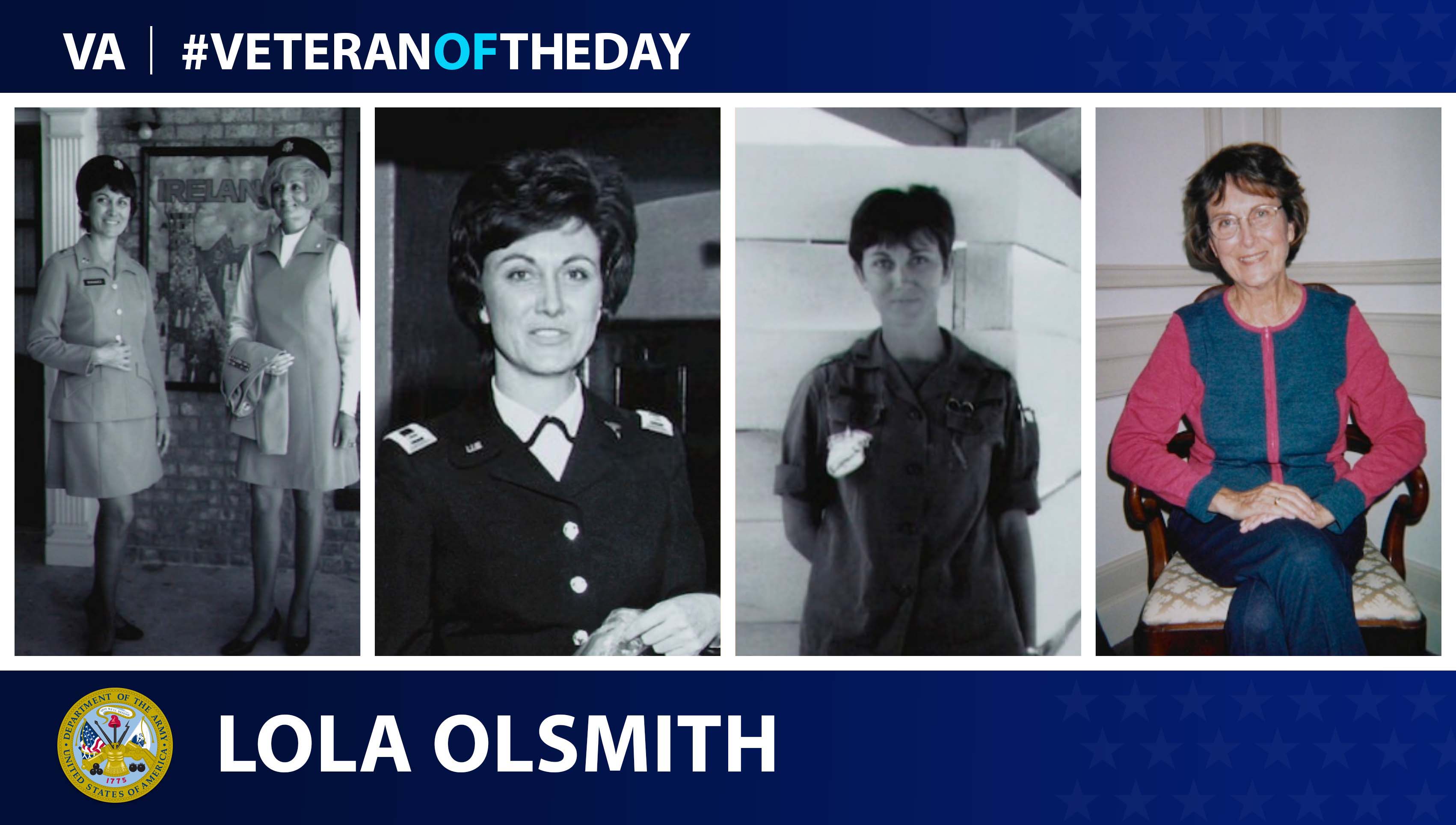 Army Veteran Lola Mae Rhoades Olsmith is today's Veteran of the Day.