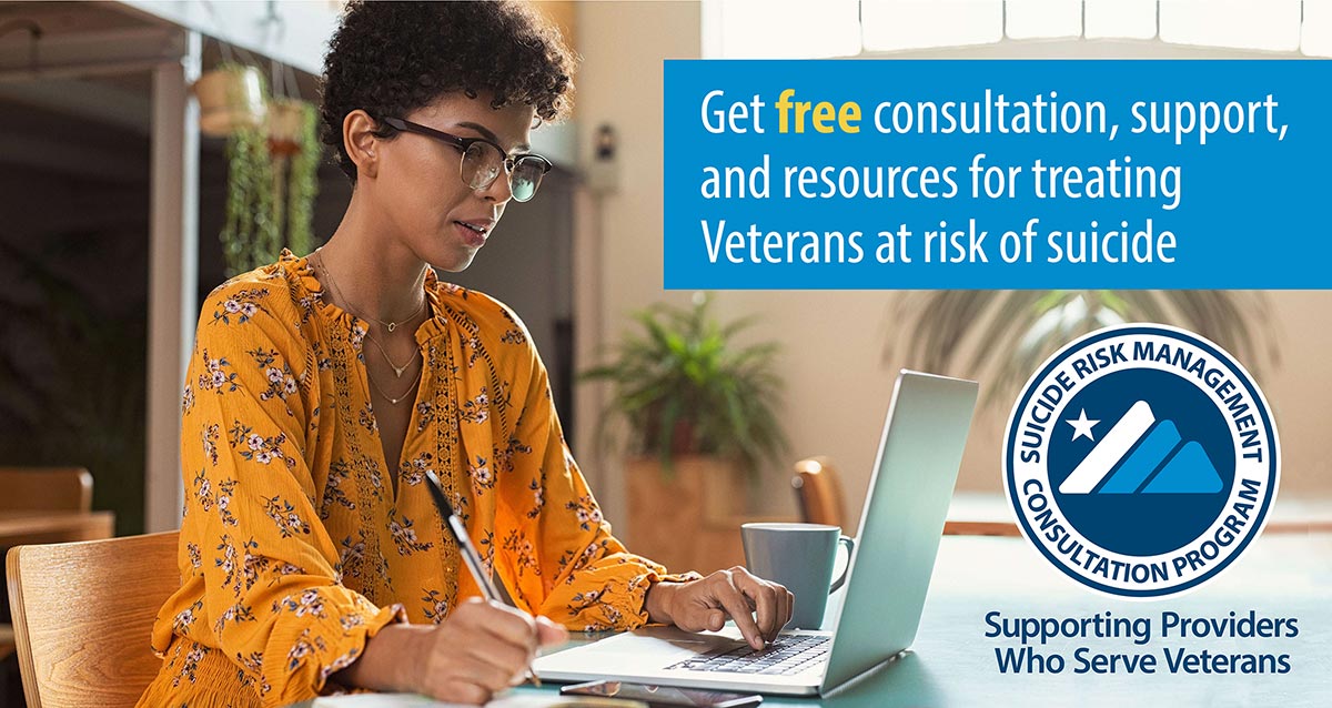 The Suicide Risk Management Consultation Program (SRM) is ensuring providers have access to suicide prevention resources to continuously improve Veteran care both inside and outside VA.