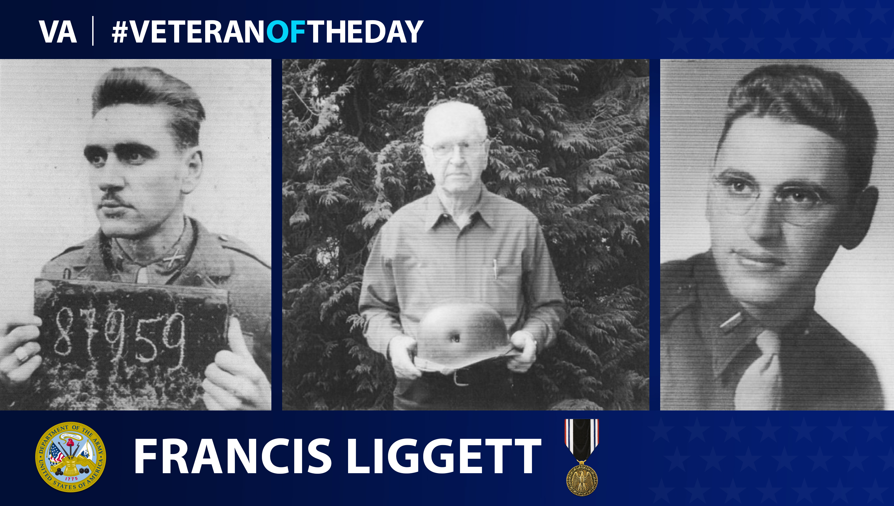 Army Veteran Francis Eugene Liggett is today's Veteran of the Day.