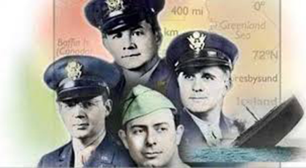 Montage of photos of four Army chaplains