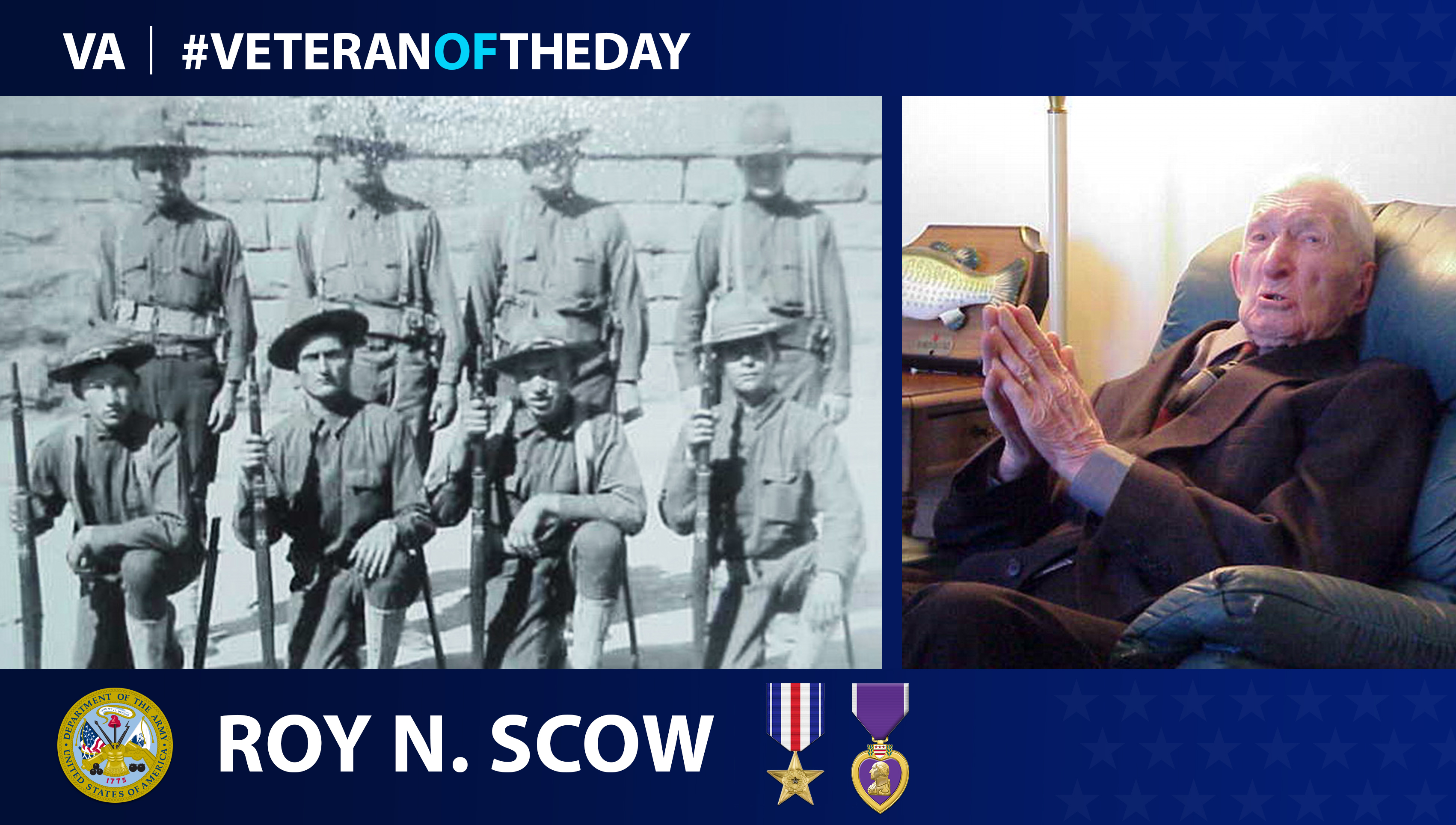 Army Veteran Roy N. Scow is today's Veteran of the Day.