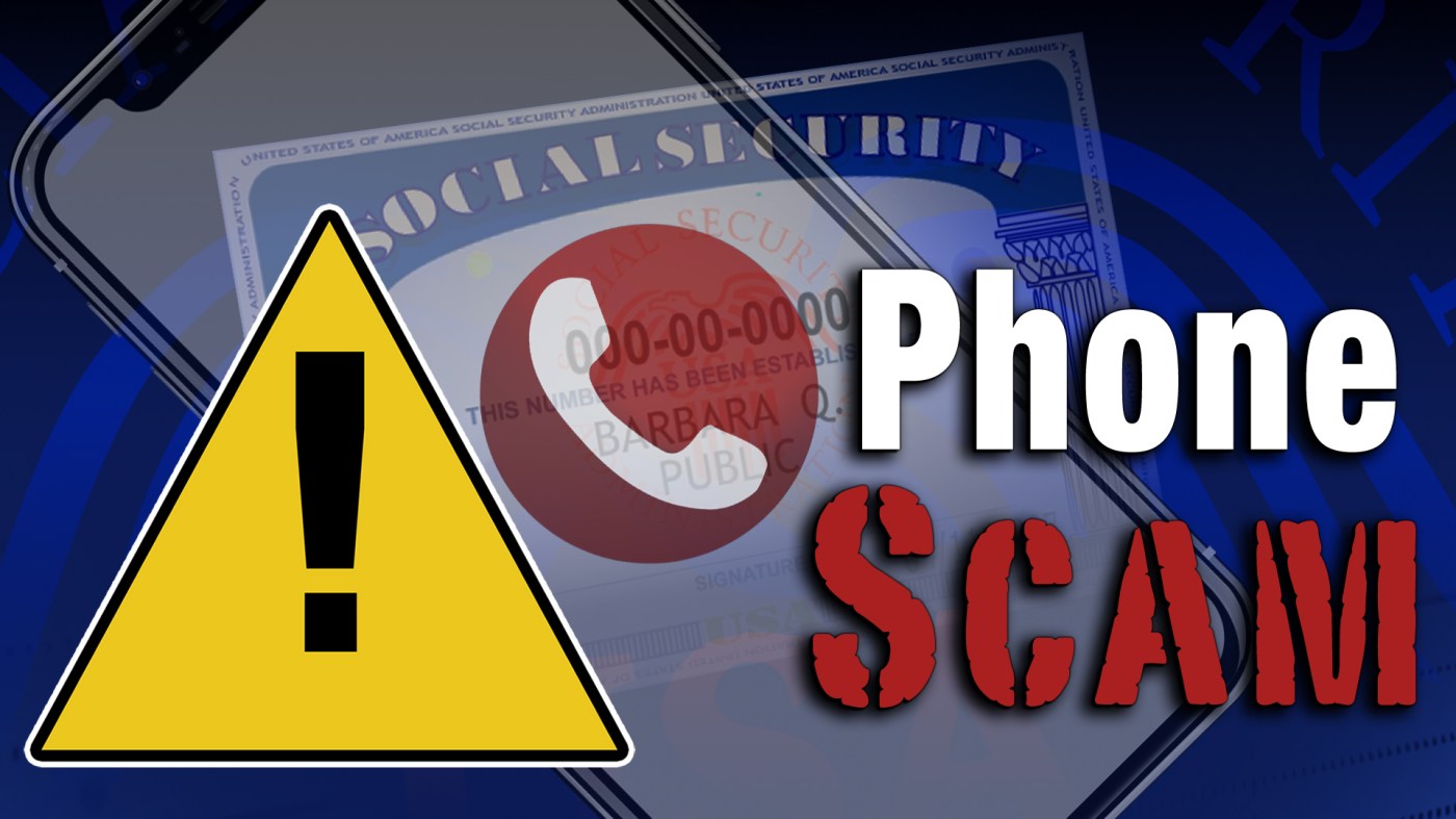 social security phone scam alert graphic