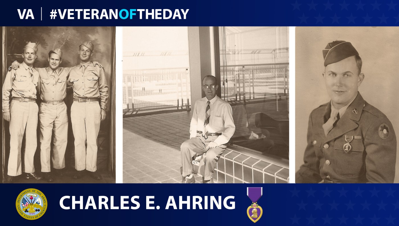 Army Veteran Charles E. Ahring is today's #VeteranOfTheDay.