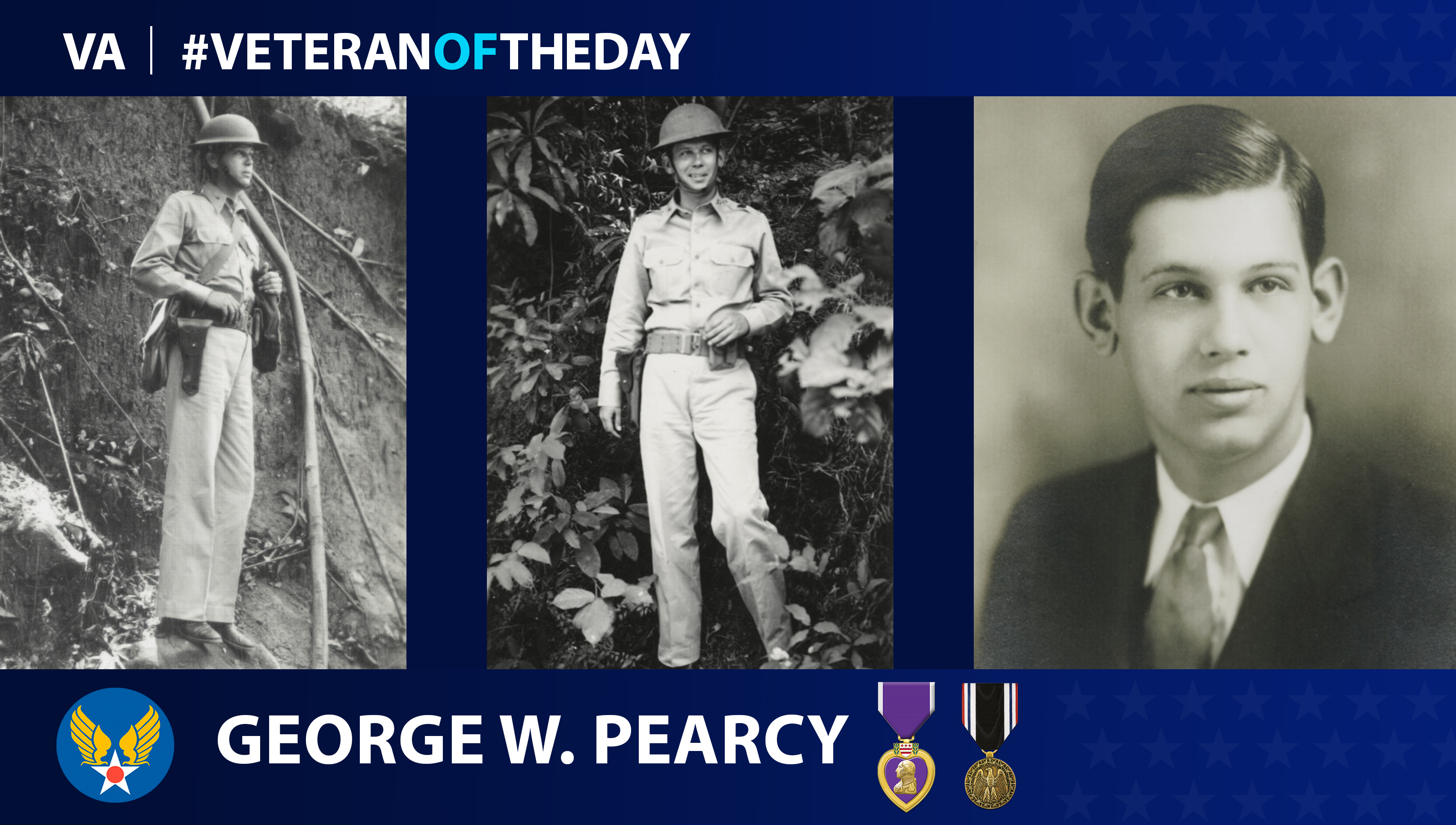 Army Air Forces Veteran George Washington Pearcy is today’s Veteran Of The Day.