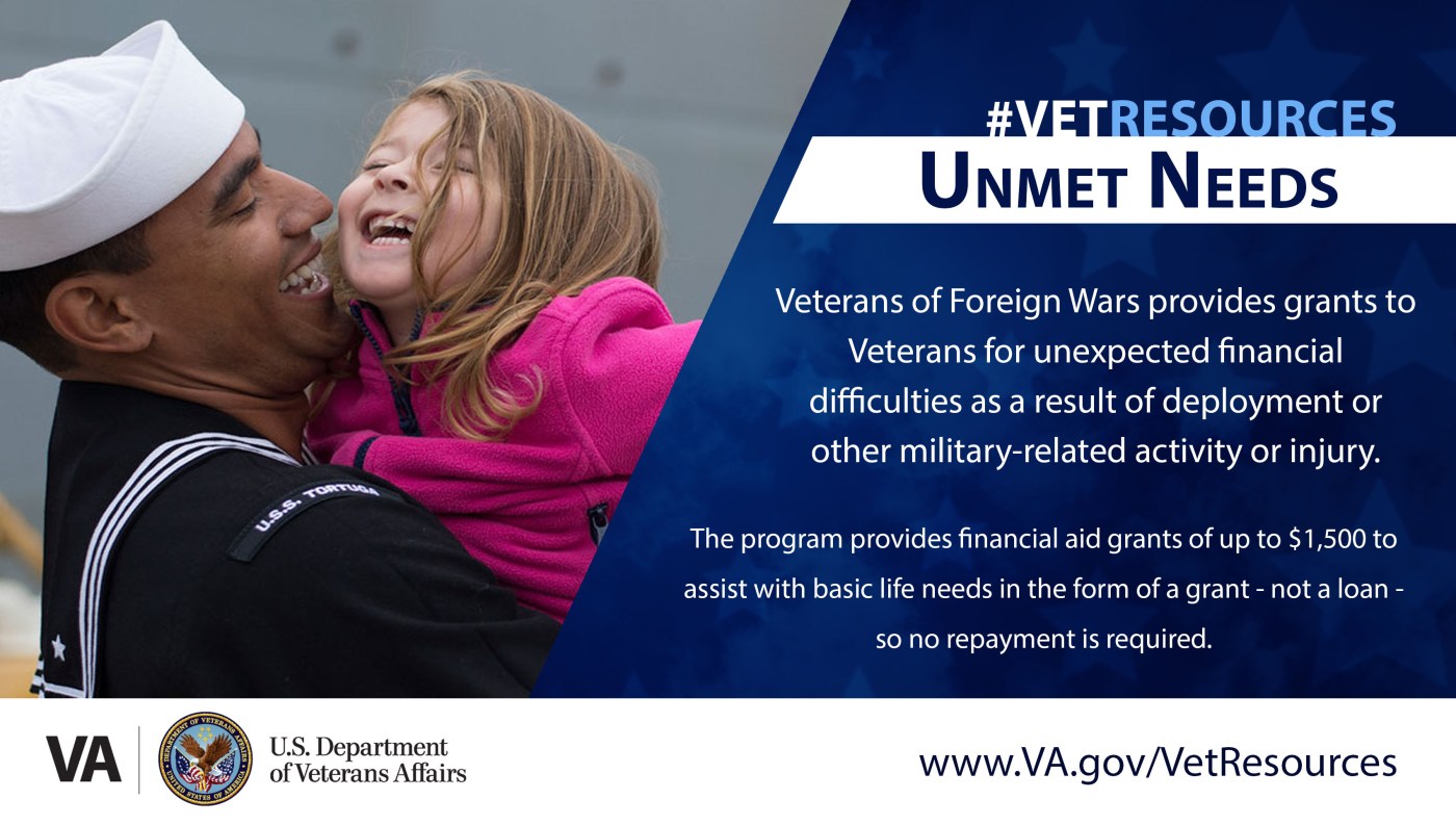 VFW’s Unmet Needs Program provides grant funds