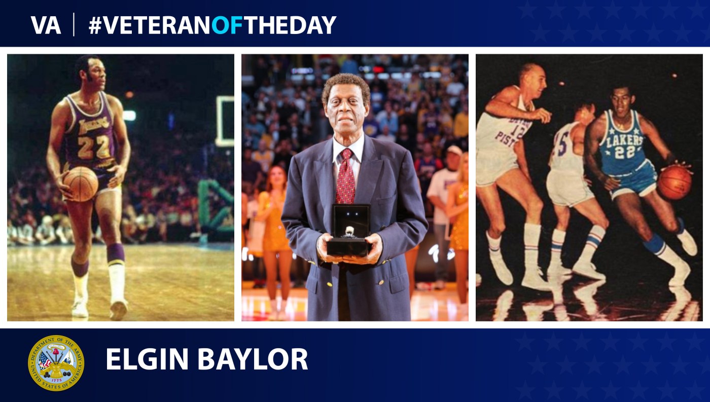 Army Veteran Elgin Baylor is today's Veteran of the Day.