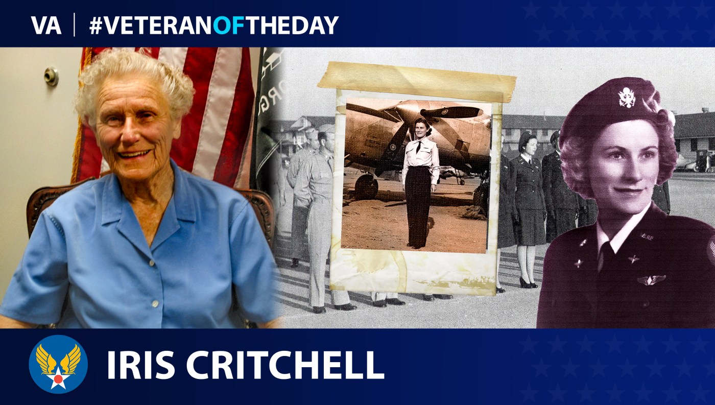 Army Air Forces Veteran Iris Cummings Critchell is today's Veteran of the Day.