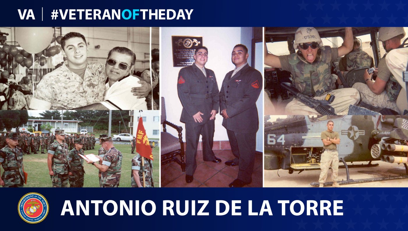 Marine Corps Veteran Antonio Ruiz De La Torre is today's Veteran of the Day.