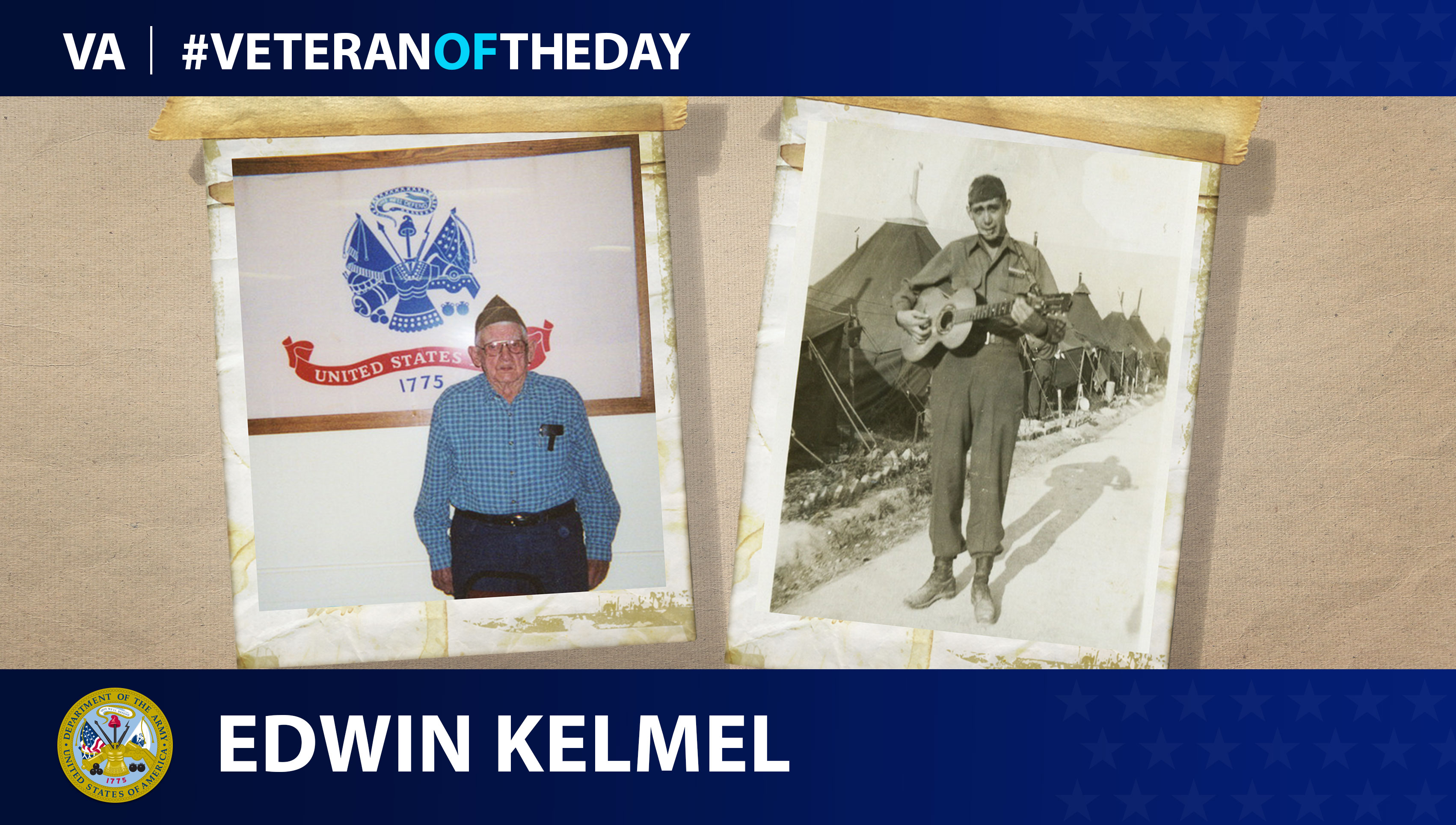 Army Veteran Edwin Kelmel is today's Veteran of the Day.
