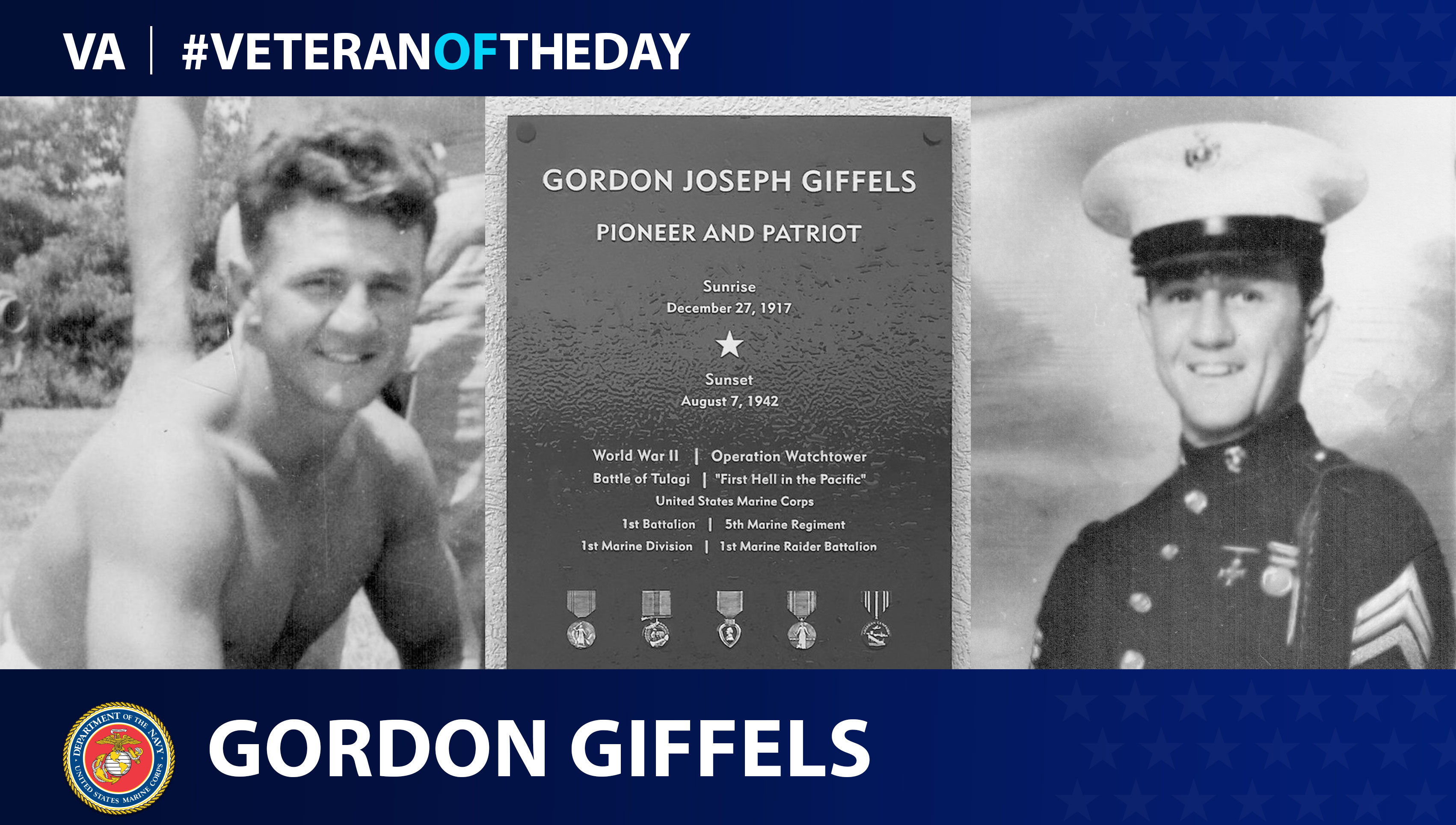 Marine Corps Veteran Gordon Giffels is today's Veteran of the Day.
