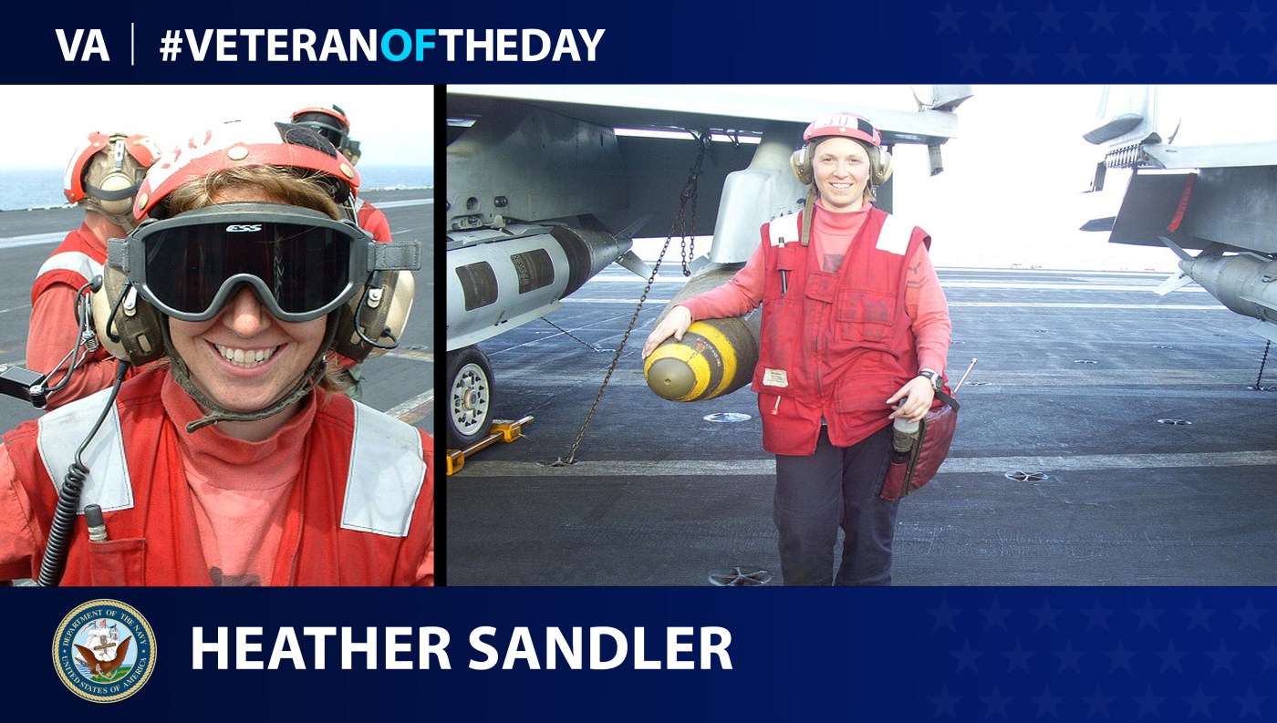 Navy Veteran Heather Lori Belanger Sandler is today's Veteran of the Day.
